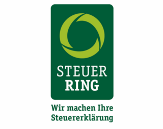 Grünes Symbol des Steuerrings. Text: Wir machen Ihre Steuererklärung.