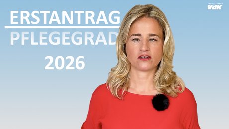 VdK-Präsidentin: Jetzt Pflegegrad beantragen! Das Thumbnail zeigt VdK-Präsidentin Verena Bentele. Im Hintergrund steht "Erstantrag Pflegegrad 2026" und das VdK-Logo