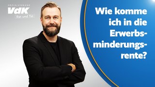 Thumbnail für das Video mit einem Bild von Ronny Hübsch und dem Text "Wie komme ich in die Erwerbsminderungsrente?"