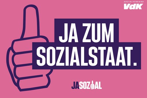 Plakat der VdK-Aktion „Ja zum Sozialstaat“