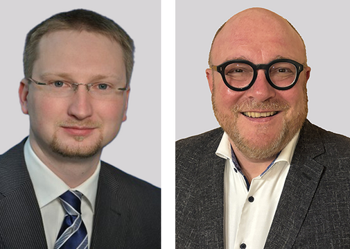 Interview mit Dr. Christian Weber und Thomas Kerner Die beiden Portraitfotos zeigen nebeneinander Dr. Christian Weber und Thomas Kerner.