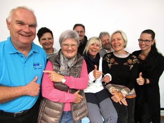 Gruppenfoto mit VdK-Lotsinnen und Lotsen. 