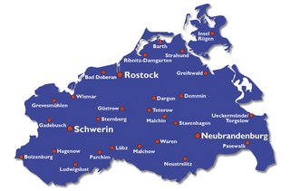 Karte mit den Ortsverbänden des VdK Mecklenburg-Vorpommern 