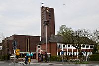 Der Kirchturm der Heilig-Geist-Kirche in Münster.
