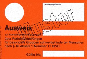 Orange Parkerleichterung - Sozialverband VdK Nordrhein-Westfalen