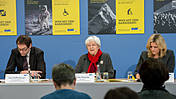 Symbolfoto: Jens Kaffenberger, Ulrike Mascher und Cornelia Jurrmann bei der Pressekonferenz des VdK zum Auftakt von "Weg mit den Barrieren!"