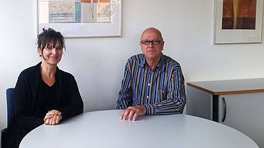 Frank Hapatzky und Jutta Wehl kümmern sich um Betroffene in der Stiftung Anerkennung und Hilfe in Stuttgart