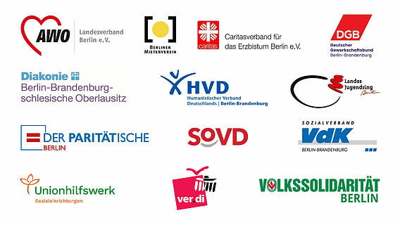 Logos der teilnehmenden Bündnisse.