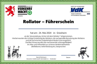 Rollator-Führerschein
