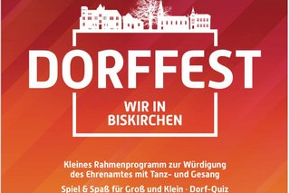 Plakat Einladung Dorffest 2024 Biskirchen