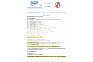 Wir hoffen, dass wir Ihr Interesse geweckt haben und wir einen schönen Tag - frei vom Alltag - erleben können. Ihr Vorstandsteam